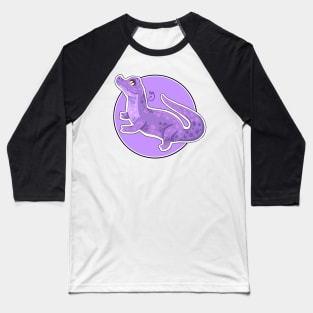 Purple crocodile Baseball T-Shirt